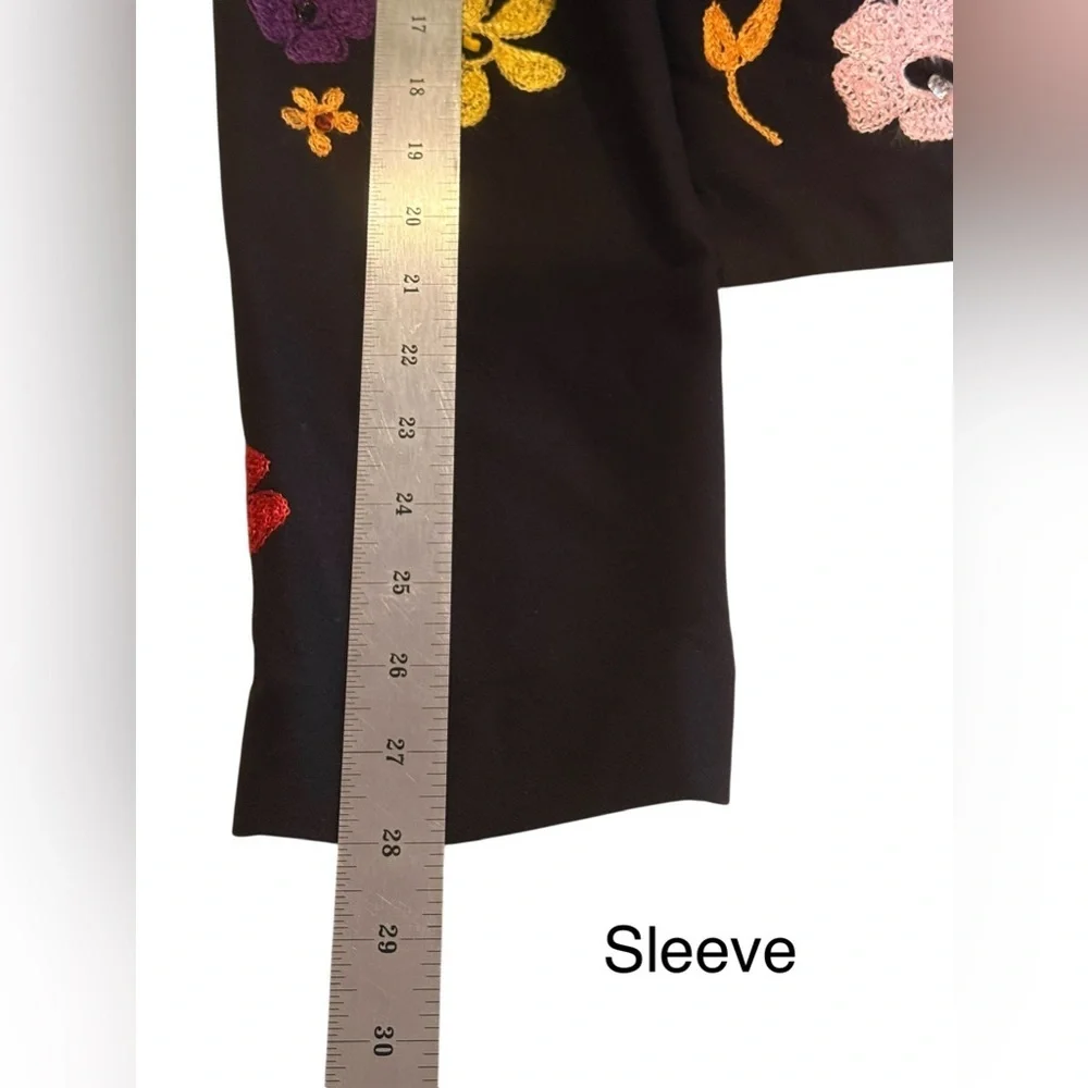 ANAGE Embroidered Floral Cotton Jacket Shirt | Size M